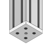 32-909038N-1 MODULAR SOLUTIONS PNEUMATIC PLATE 90MM X 90MM WITH GASKET 3/8" NPT THREADED CENTER THRU HOLE